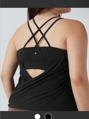 HALARA Black Crisscross Back Tank Top 3x